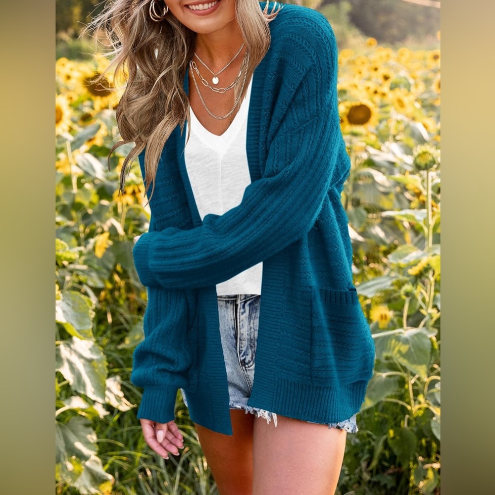 Warm teal sweater